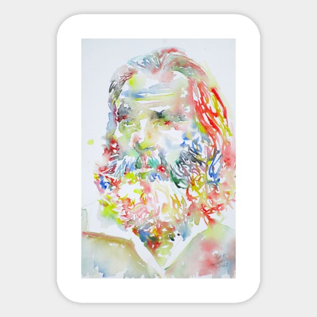 WALT WHITMAN watercolor portrait .3 Sticker by lautir